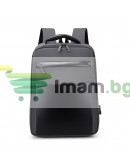 Раница за лаптоп No brand BP-12, 15.6", Сив - 45302 Раница за лаптоп No brand BP-12, 15.6", Сив - 45302