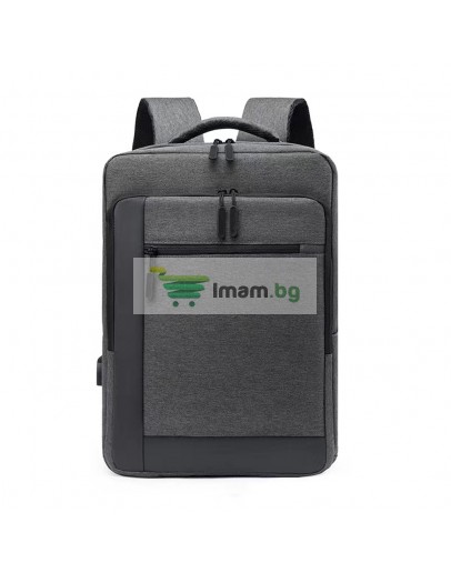 Раница за лаптоп No brand BP-33, 15.6", Сив - 45311