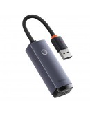 Мрежов адаптер Baseus Lite, USB към RJ45, 100Mbps, Сив - 40390