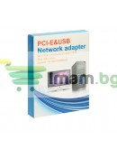 Мрежов адаптер No brand RTL8211E, LAN, RJ45, PCI-E, 10/100Mbps - 19022