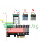 Контролер No brand, PCI-E x4 към M.2 NVMe SSD - 17758