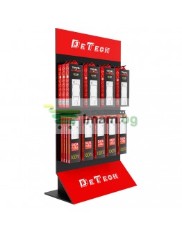 Настолен стелаж DeTech DE-S02, 400x185x700, Черен/Червен - 14145