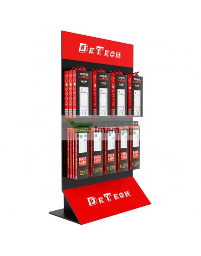 Настолен стелаж DeTech DE-S02, 400x185x700, Черен/Червен - 14145