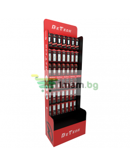 Подов стелаж DeTech DE-S01, 600x300x1800, Черен/Червен - 14144