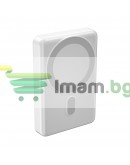 Преносима батерия WiWu Power Pod 01, 10000mAh, 20W, Qi, MagSafe, Бял - 87081