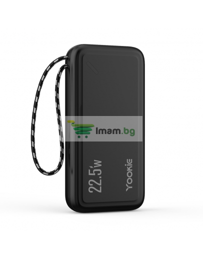 Преносима батерия Yookie YO11, 20000mAh, 22.5W, Черен - 87065