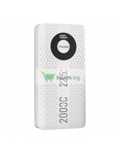 Преносима батерия Yookie YO12, 20000mAh, 22.5W, Бял - 87061