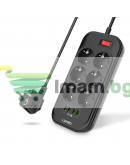 Разклонител LDNIO SE6403, 6 гнезда, CEE 7/3, 2500W, 4 x USB F, 2.0m, Черен - 40298