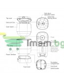 Смарт хранилка No brand PST-FD-BL3, За домашни любимци, Wi-Fi, Tuya Smart, Бял - 91040