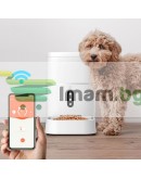 Смарт хранилка No brand PST-FD-BL3, За домашни любимци, Wi-Fi, Tuya Smart, Бял - 91040