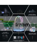 Слушалки Onikuma X22, За компютър, Микрофон, Подсветка, 3.5mm, USB, Черен - 20773 Слушалки Onikuma X22, За компютър, Микрофон, Подсветка, 3.5mm, USB, Черен - 20773