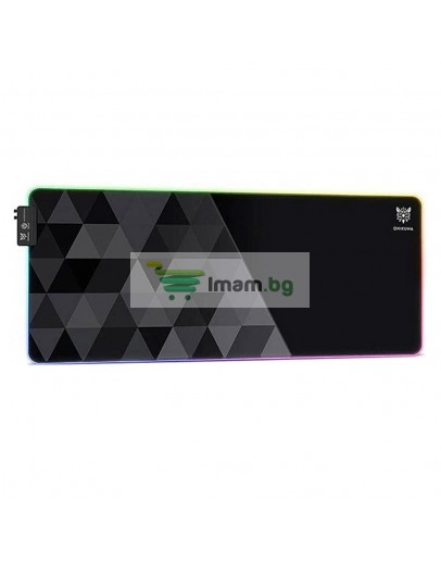 Геймърска подложка за мишка Onikuma MP006, RGB подсветка, 800x300, Черен - 17829