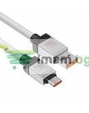 Кабел за данни Baseus CoolPlay, Type-C, 100W, 1.0m, Бял - 40446 Кабел за данни Baseus CoolPlay, Type-C, 100W, 1.0m, Бял - 40446