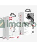 Универсален преходник - зарядно Earldom ES-SC18, 2xUSB, 1xType-C, Шуко, Бял - 40524 Универсален преходник - зарядно Earldom ES-SC18, 2xUSB, 1xType-C, Шуко, Бял - 40524