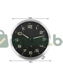 Тих стенен часовник със светещи цифри и звезди, диаметър 30 см