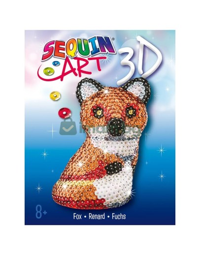 3D фигурка от пайети, Лисица