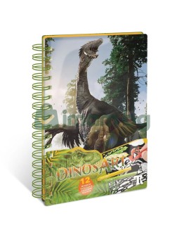 Творческа книга за оцветяване с кадифе, Динозаври