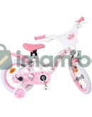 Детски велосипед с помощни колела, Hello Kitty, 14 инча