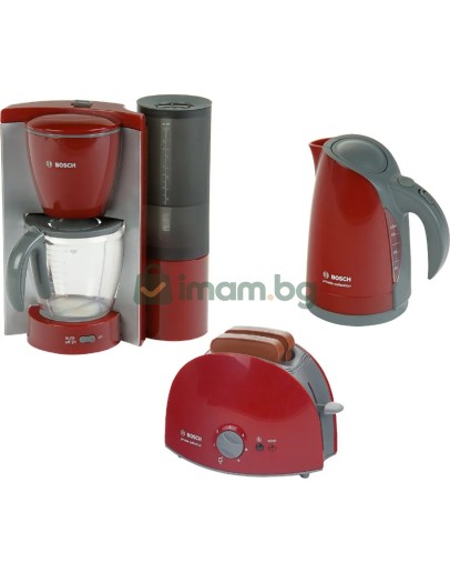 Детски комплект за закуска Bosch, с тостер, кана и кафе машина