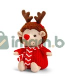 Keeleco, Eкологична плюшена играчка, Таралежче с коледно облекло, 20 см (2) Keeleco, Eкологична плюшена играчка, Таралежче с коледно облекло, 20 см (2)