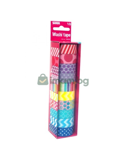 Декоративно тиксо - WASHI TAPE - комплект 10 бр.