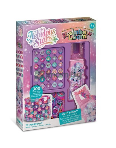 Комплект за плетене на гривни с мъниста и ластици, Rainbow Loom