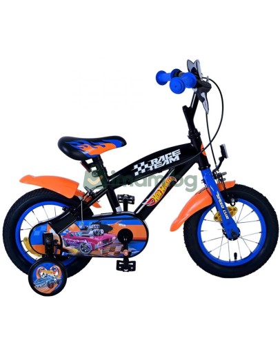 Детски велосипед с помощни колела, Hot Wheels,12 инча
