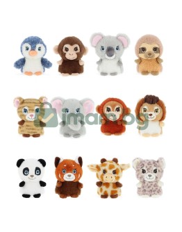 Keeleco Mini Adoptable World, Eкологични малки плюшени играчки, MIX A, 10 см (12)