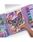 Творческа книга с 15 двустранни флумастера, Оцветявай по номера, Мистерия