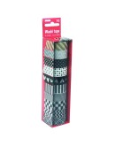 Декоративно тиксо WASHI TAPE - 8 бр. черно-бели + 2 металик
