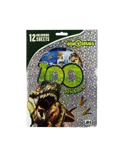 Книжка със 100 стикера, Динозаври