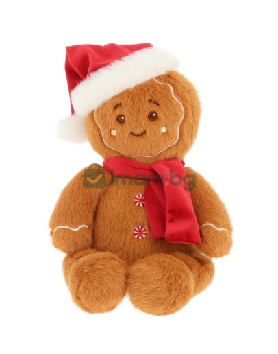 Keeleco Christmas, Плюшена коледна меденка с шапка и шал, 20 см, Keel Toys