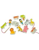 Дървени фигури за нанизване, Джунгла Дървени фигури за нанизване, Джунгла