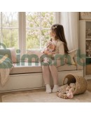 Кукла Мати с розово гащеризонче и залъгалка, 40 см