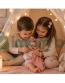 Кукла бебе Мати с розово плетено гащеризонче и одеялце., 40 см Кукла бебе Мати с розово плетено гащеризонче и одеялце., 40 см