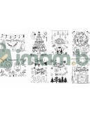 Комплект за декорация на прозорци, Зима
