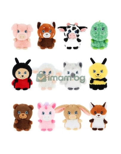 Keeleco Mini Adoptable World, Eкологични малки плюшени играчки, MIX B, 10 см (12)