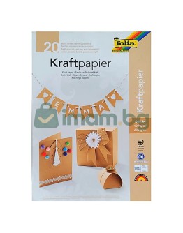 Комплект крафт картон и крафт хартия, 120/230 g/m²,  А4, асорти