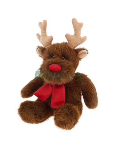 Keeleco Christmas, Плюшен коледен елен Рудолф, 20 см