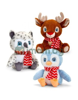 Keeleco Adoptable World, Коледни животни със шалче,  25 см (3)
