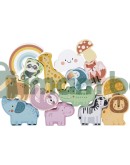 Дървена игра за тактилни усещания