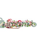 Kомплект дървени влакчета с релси и аксесоари, Градско оживление Kомплект дървени влакчета с релси и аксесоари, Градско оживление
