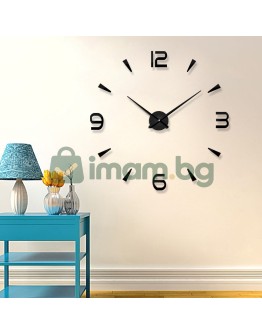 3D голям стенен часовник със стрелки и цифри