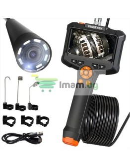 Безжичен ендоскоп с 5 м кабел, Full HD, IP67 и 8 LED инспекционна камера за диагностика