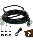 Безжичен ендоскоп с 5 м кабел, Full HD, IP67 и 8 LED инспекционна камера за диагностика