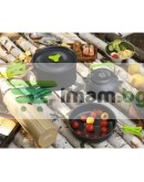 Комплект туристически съдове 18 части съдове за къмпинг за 2 души