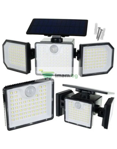 Мощна соларна LED лампа 167 LED 500 lm интелигентно осветление за вашия дом и градина