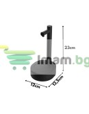 Безжичен диспенсър за вода с бутонн автоматична помпа за бутилка USB-C 1800 mAh