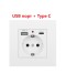 Електрически контакт 16A с USB и Type-C 250V 3500W