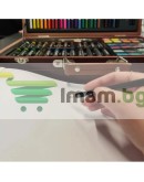 Художествен комплект за рисуване 130 части Maaleo с дървен куфар Художествен комплект за рисуване 130 части Maaleo с дървен куфар